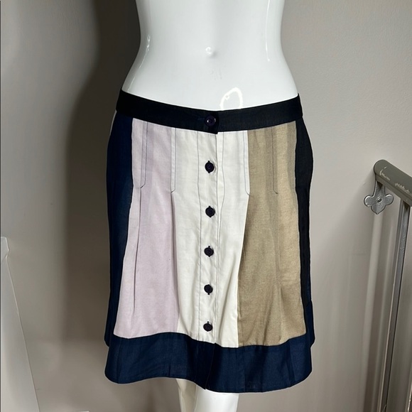 Marc by Marc Jacobs Sz 4 Front Button 100% Cotton Skirt - Picture 1 of 6